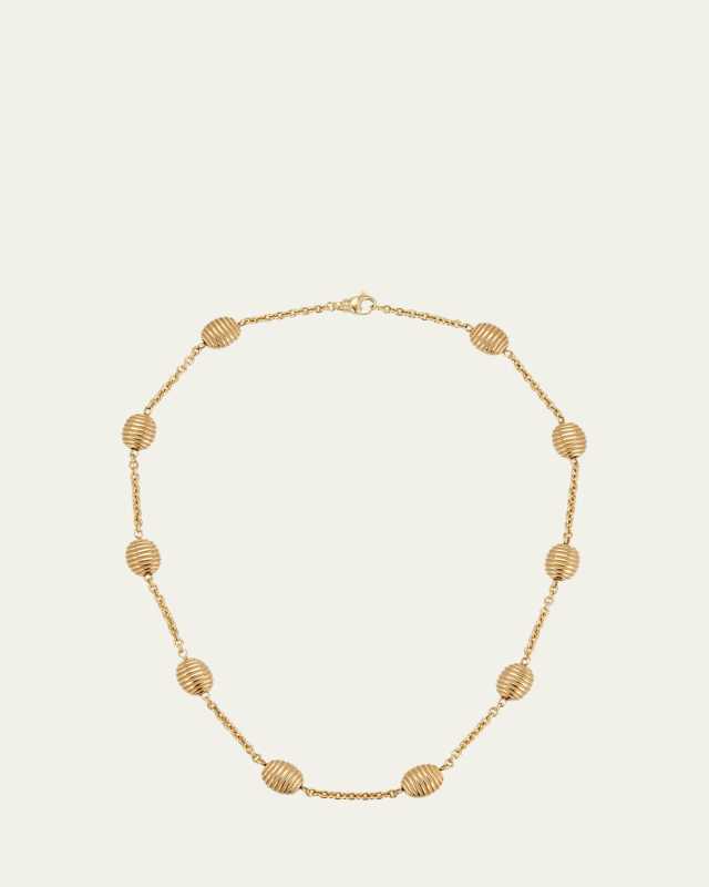 18k Yellow Gold Isla Station Necklace